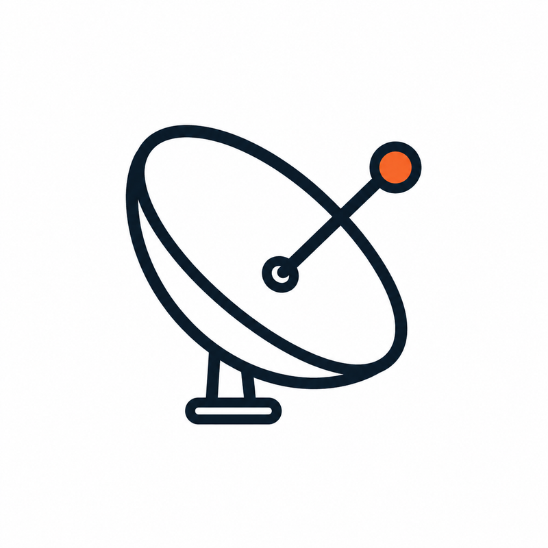 Satellitenschüssel mit LNB und Halterung