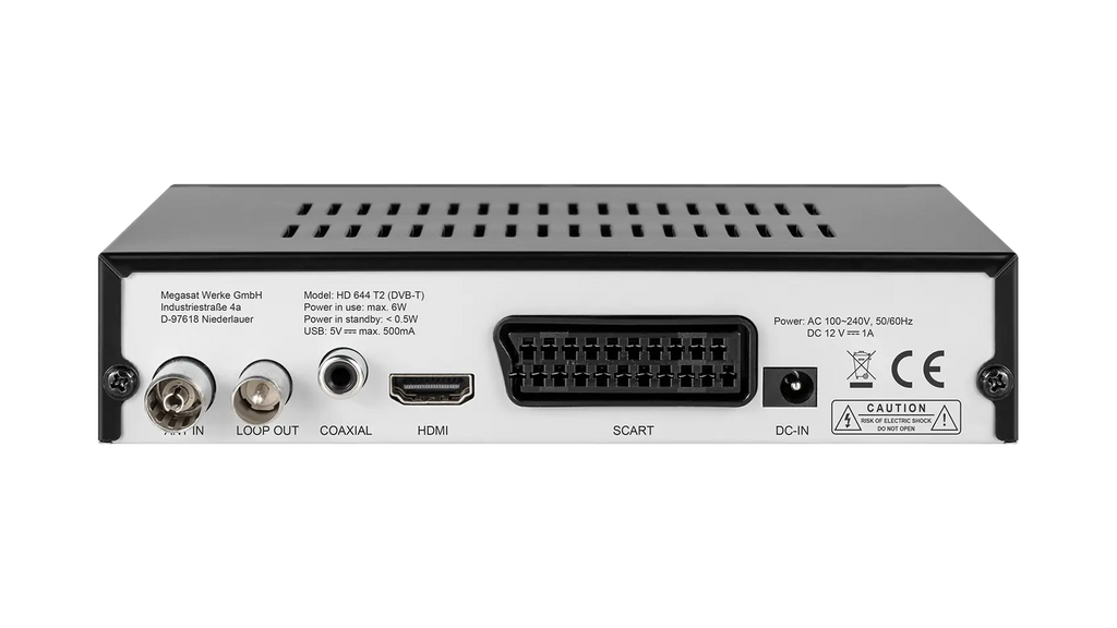 Megasat HD 644 T2 – Rückansicht