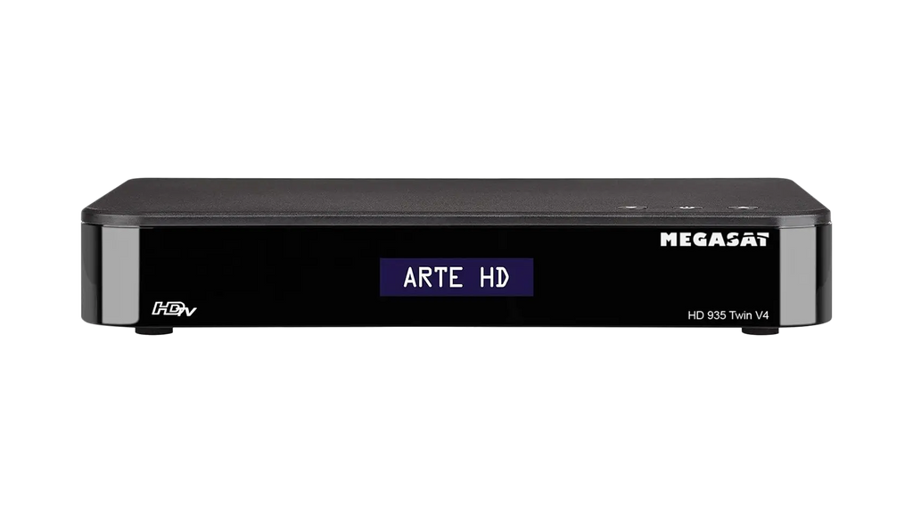 MEGASAT HD 935 Twin V4 SAT-Receiver – Frontansicht