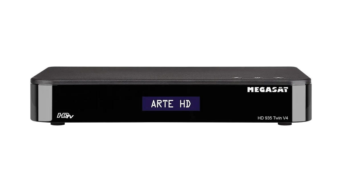 MEGASAT HD 935 Twin V4 SAT-Receiver – Frontansicht