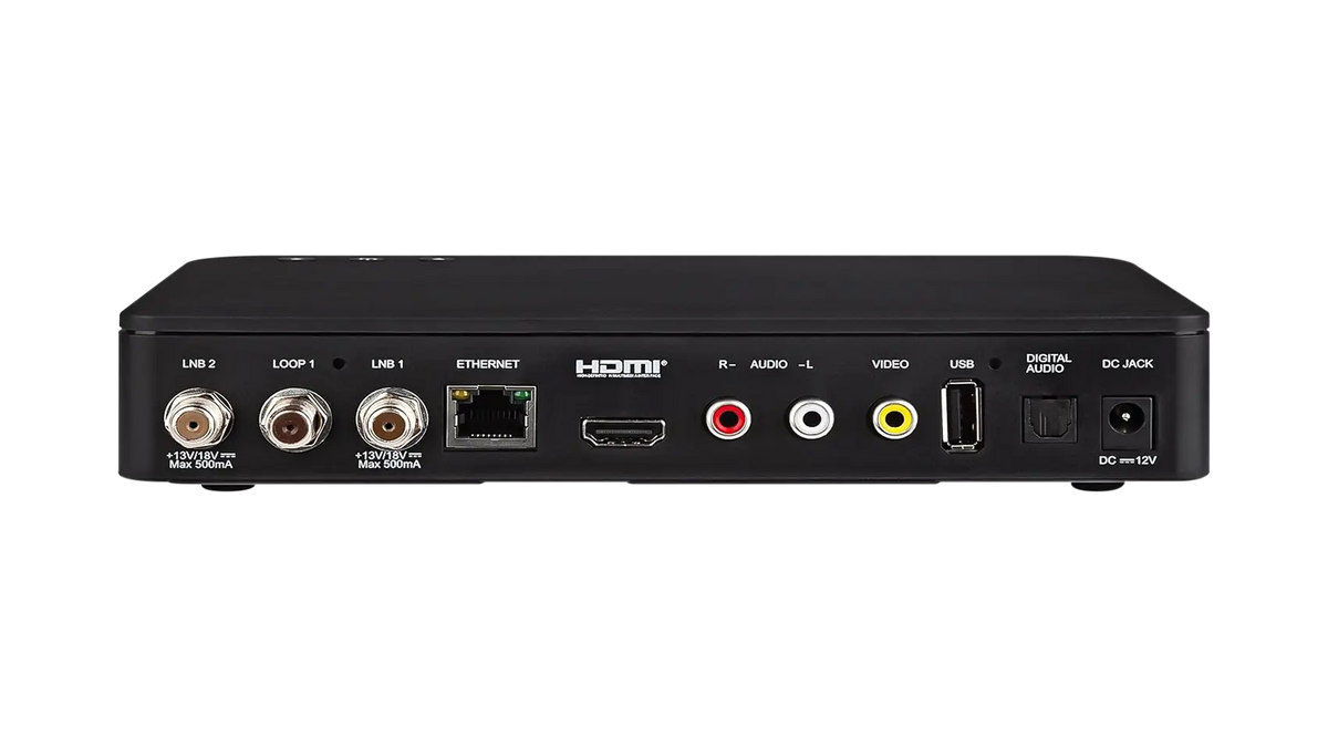 MEGASAT HD 935 Twin V4 SAT-Receiver – Rückansicht