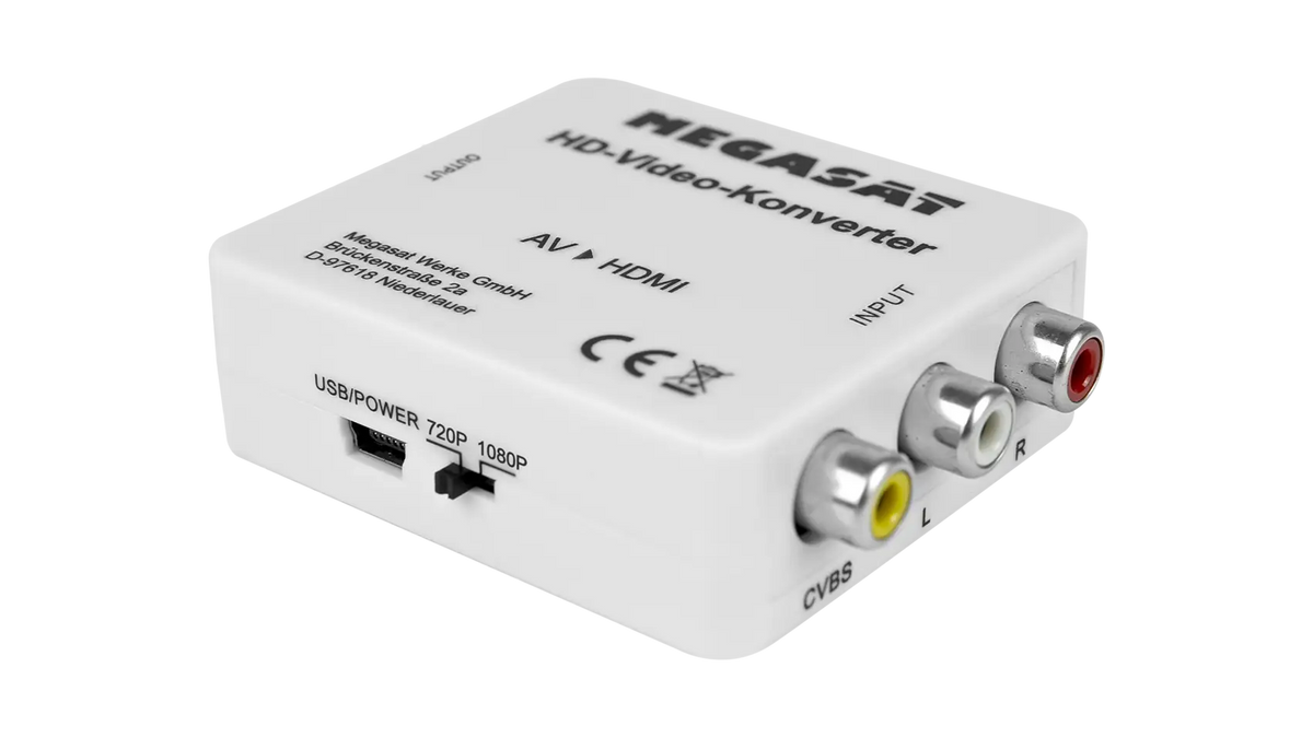 Megasat HD-Video-Konverter AV-HDMI – Frontansicht