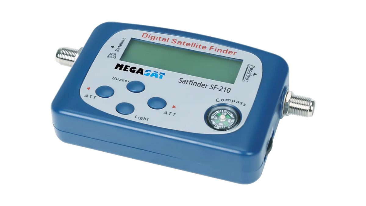 MEGASAT Satfinder SF-210 mit Display und Kompass – Frontansicht