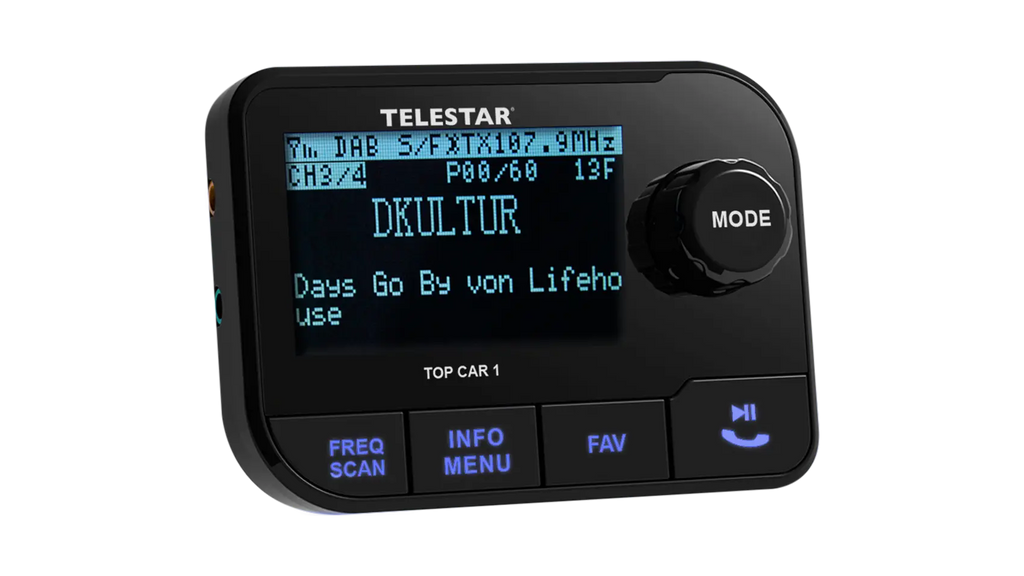 TELESTAR TOP CAR 1 – Vorderansicht mit beleuchteten Tasten