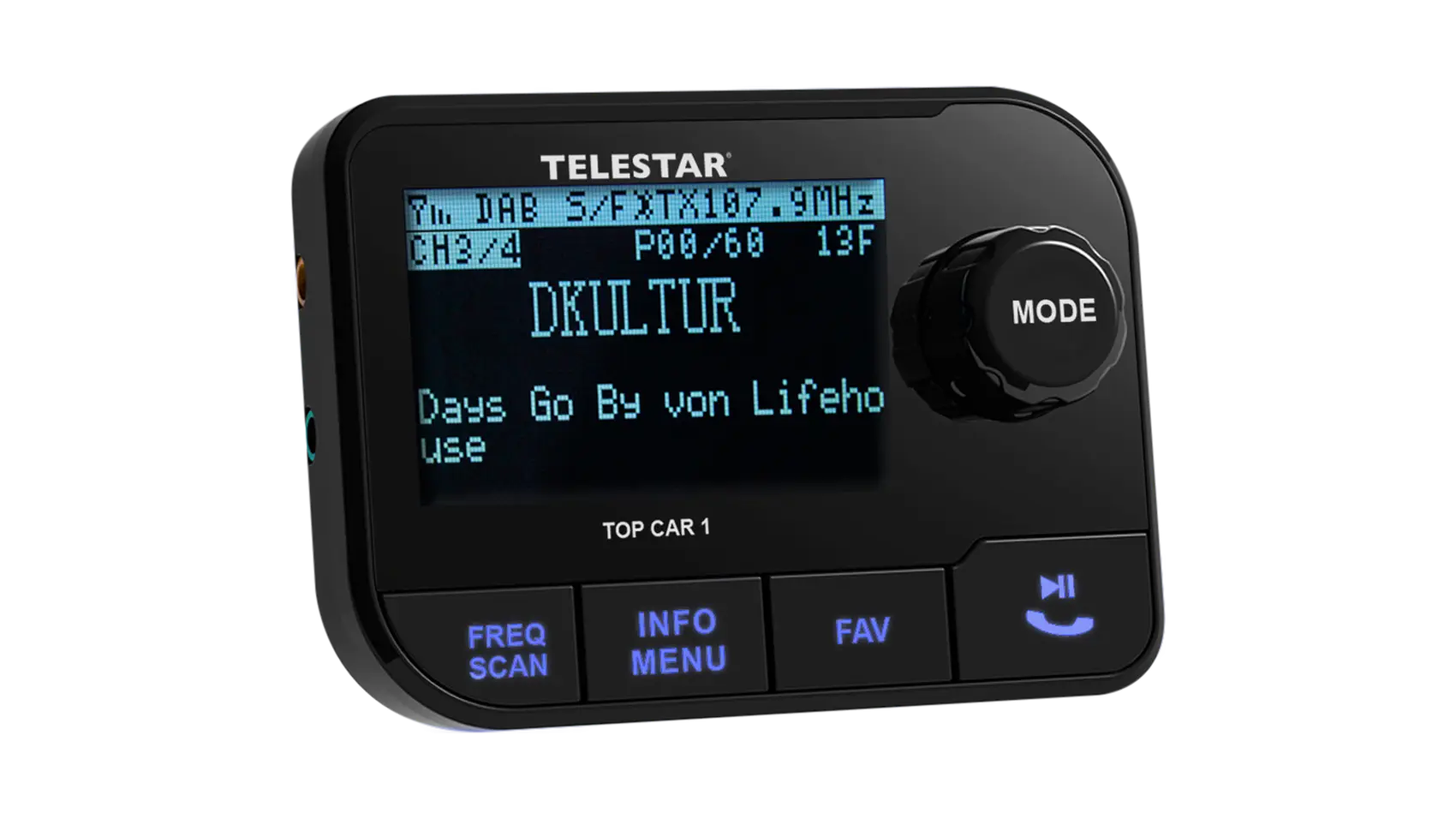 TELESTAR TOP CAR 1 – Vorderansicht mit beleuchteten Tasten