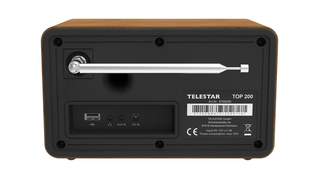TELESTAR TOP 200 Holz – Rückansicht